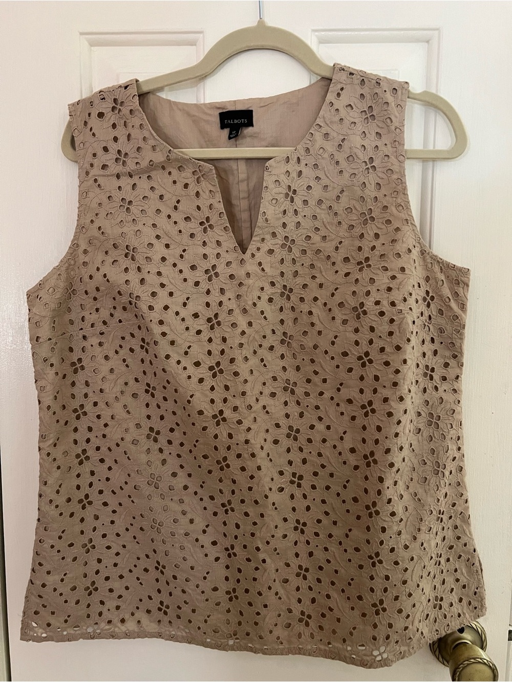 Talbots Sleeveless Eyelet Top
